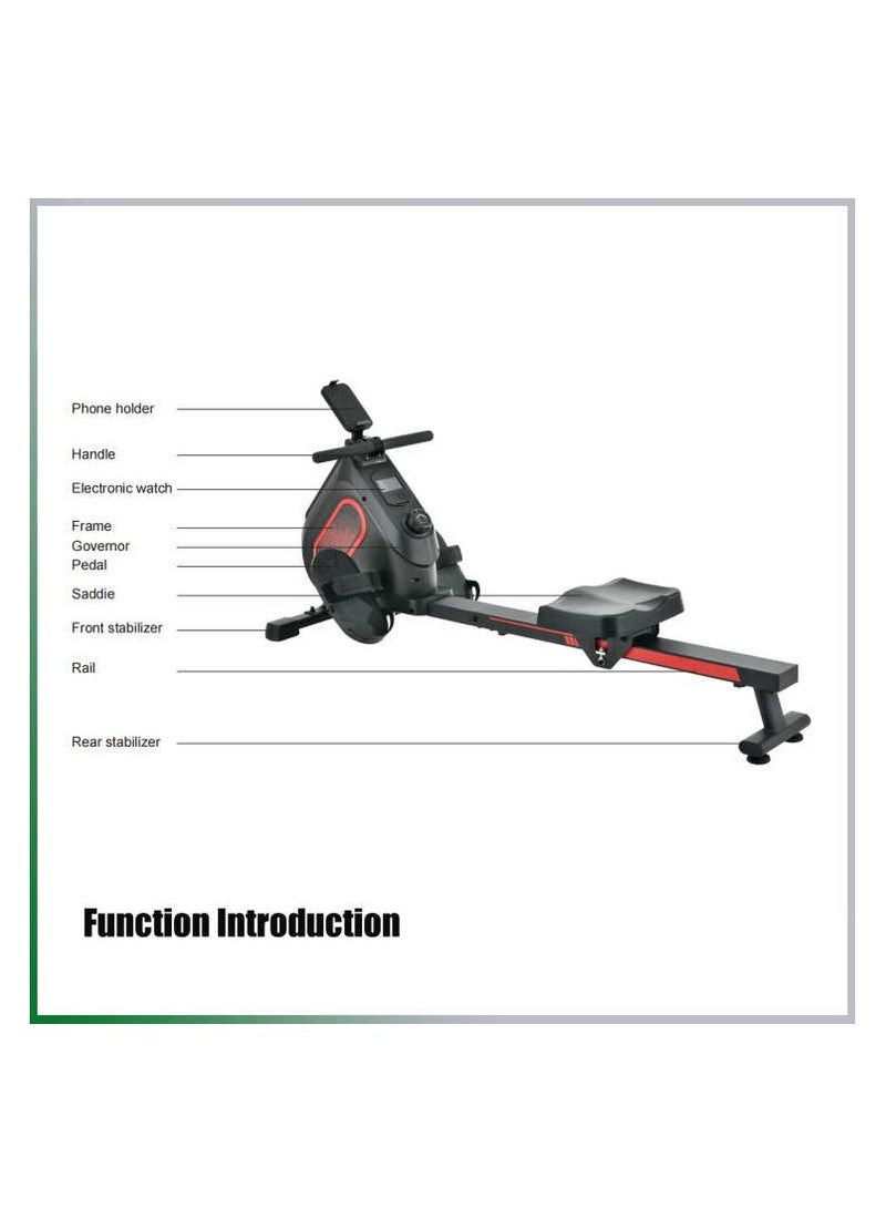 لليفانتي جهاز التجديف معدات لياقة بدنية منزلية لتقوية الأرداف ونحت الخصر | يتحمل وزن حتى 140 كجم | تصميم قابل للطي مع شاشة رقمية | مثالي للكارديو، تدريب القوة، وفقدان الوزن - Image 2