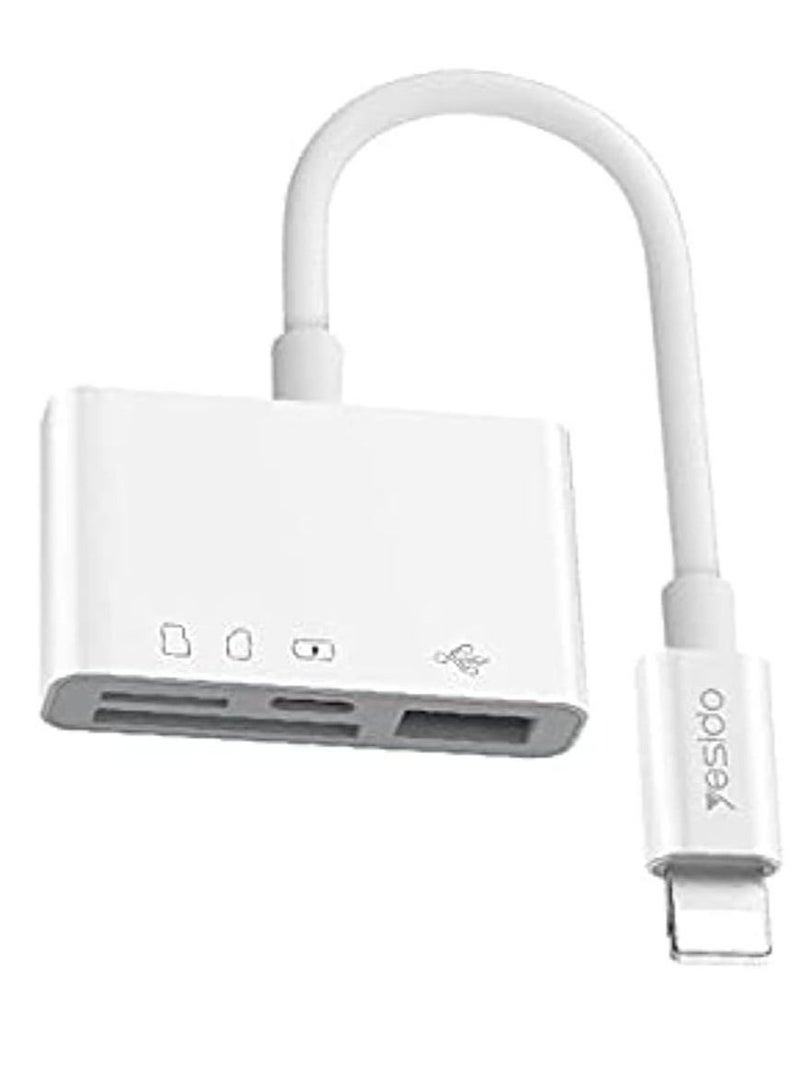 Yesido GS12 Lightning to USB Adapter | High-Speed OTG Adapter for iPhone & iPad | Plug & Play Data Transfer | Connect USB Flash Drives, Keyboards, Cameras & More | Compact & Durable - Image 2