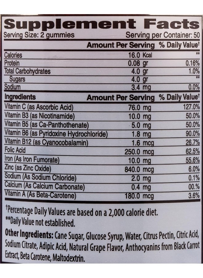 The Gummies Co Multivitamin  +  Iron (Adults) - 100 Gummies  - Image 4