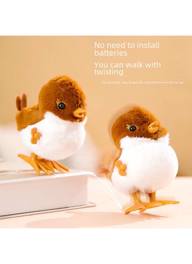 Generic - Le Jier With Keychain Bell Jumping Sparrow Coil Toy Simulation Plush Interactive Toy Children's Gift-Color:Sparrow ] - Image 1