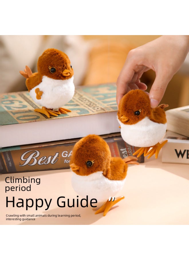 Generic - Le Jier With Keychain Bell Jumping Sparrow Coil Toy Simulation Plush Interactive Toy Children's Gift-Color:Sparrow ] - Image 1