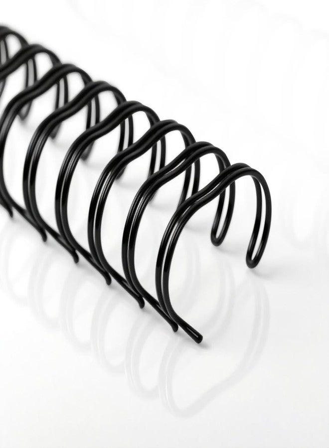 HOUYEE 100 Pack 3/8 Inch Double Loop Wire Binding Spines,60 Sheet Capacity, 3:1 Pitch Wire Binding for Letter Sized Paper,32 Holes,for Teacher Student Document Notebook Making,Black - Image 1