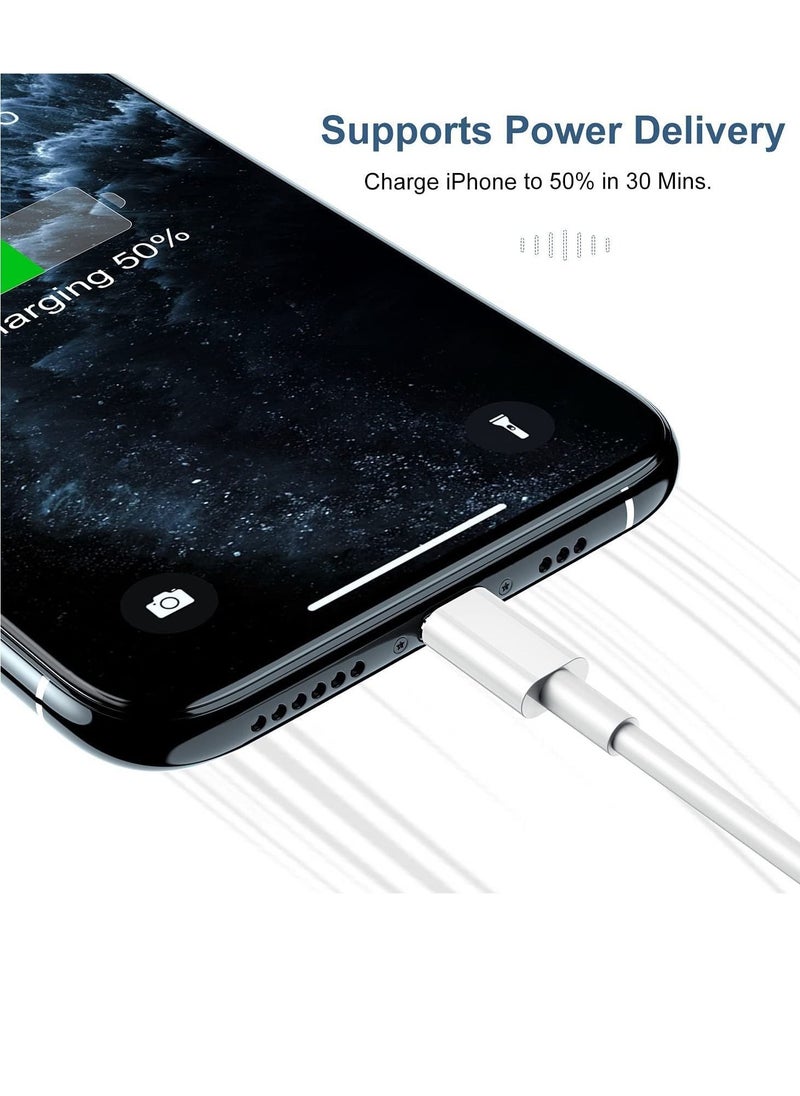 Generic - 20W USB C Power Adapter with USB Type C Cable Compatible for iPhone Charger 13, 12, 11, X Series and Later (Charger) - Image 1