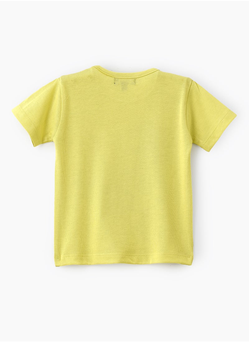 JAM Boys' Lime Green Dinosaur Graphic Cotton T-Shirt  - Image 2