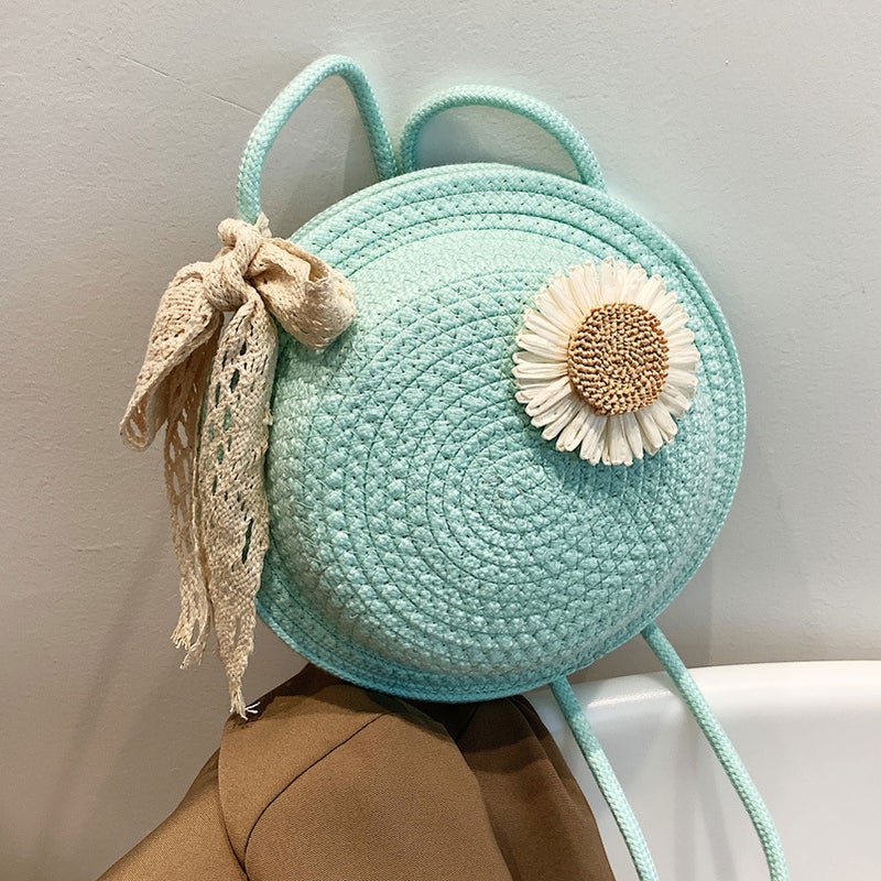 Women's Straw Woven Round Shoulder Bag - Image 2