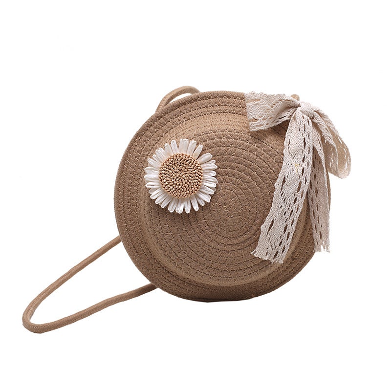 Women's Straw Woven Round Shoulder Bag - Image 5