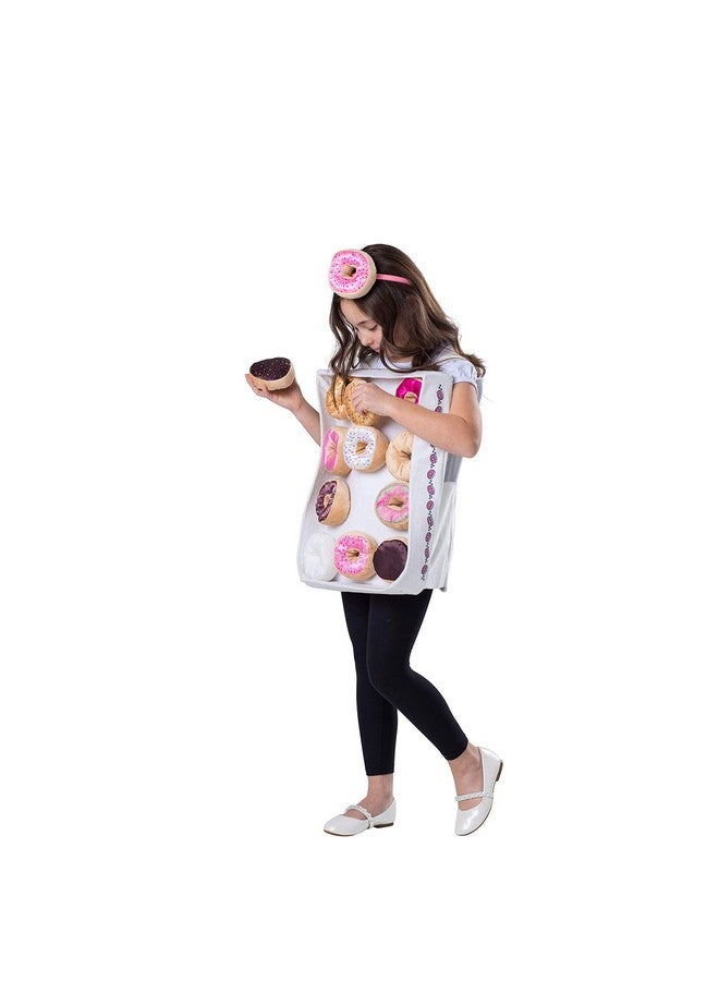 Dress Up America Dress Up America Doughnut Box Costume for Kids - Donut Costume Set - Includes An Adorable Tunic and Headband  - Image 1