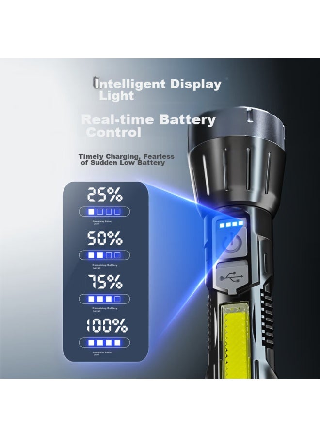 Warsun Warsun B350 Flashlight, High Brightness, Rechargeable, Long-range, Military-grade, Ultra-bright Searchlight, Outdoor Cycling, Home Emergency Light, Specialized  - Image 5