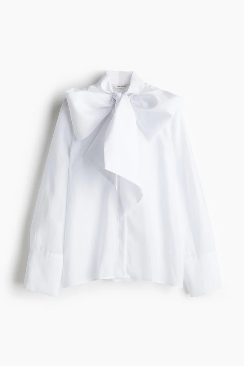 H&M Bow-collar blouse