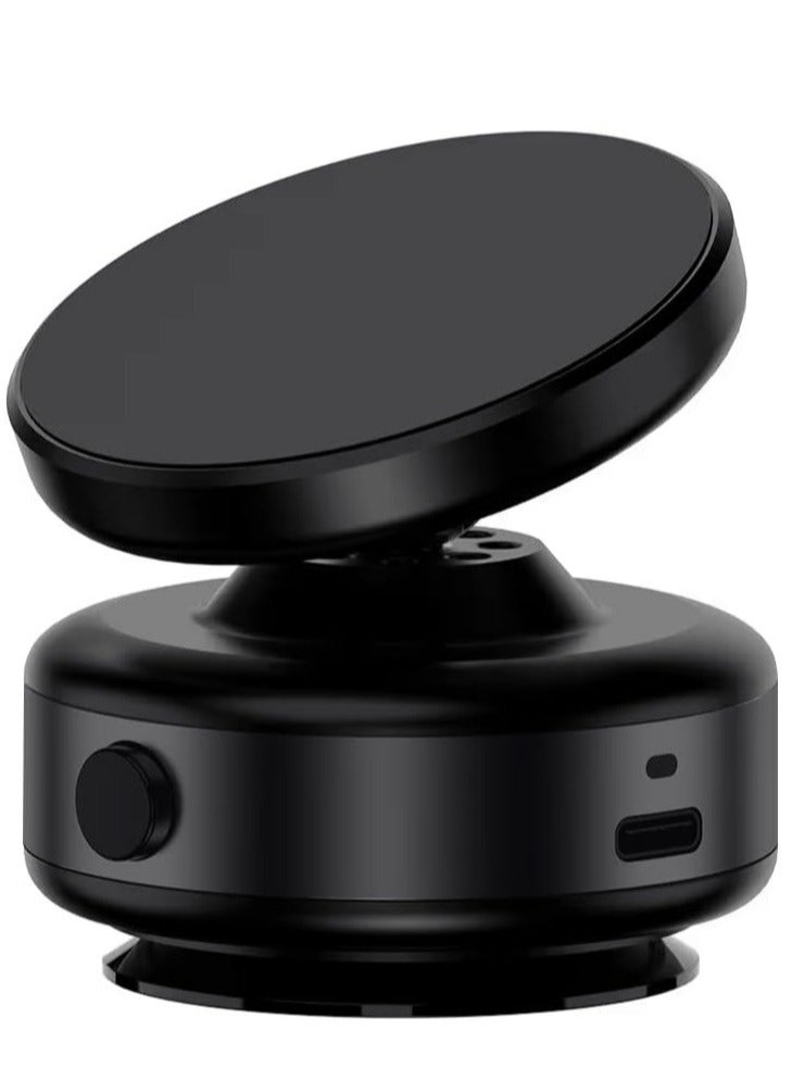 Magnetic Suction Phone Holder for Car, Mirror, and Gym (Black) - Image 1