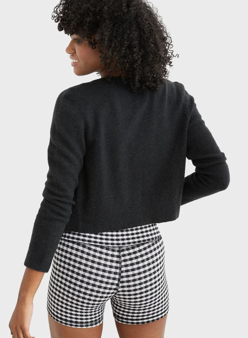 Aerie V-Neck Button Detail Cardigan