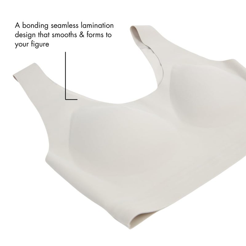 Floatley to The T-Shirt Scoop Neck Bra for Women, Silky Comfort Wirefree Seamless Grip Band Pullover Bra with Removable Pads - Image 4