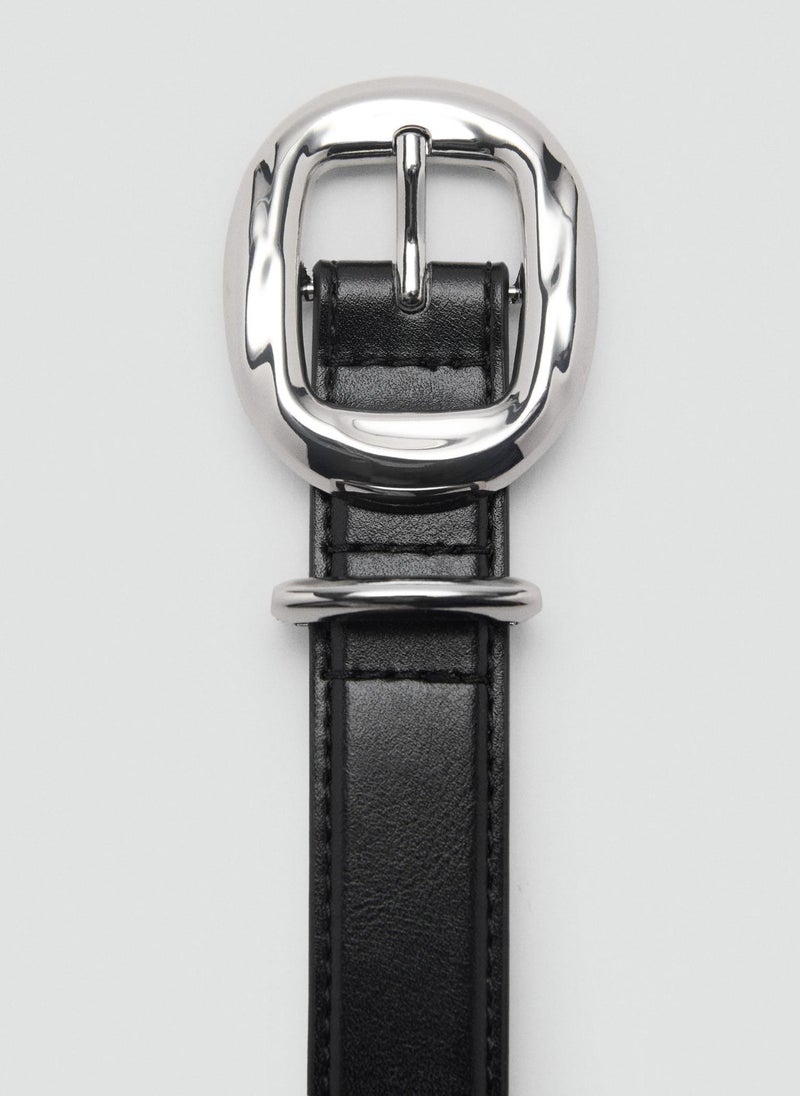 MANGO Rounded Buckle Allocated Hole Belt  - Image 4