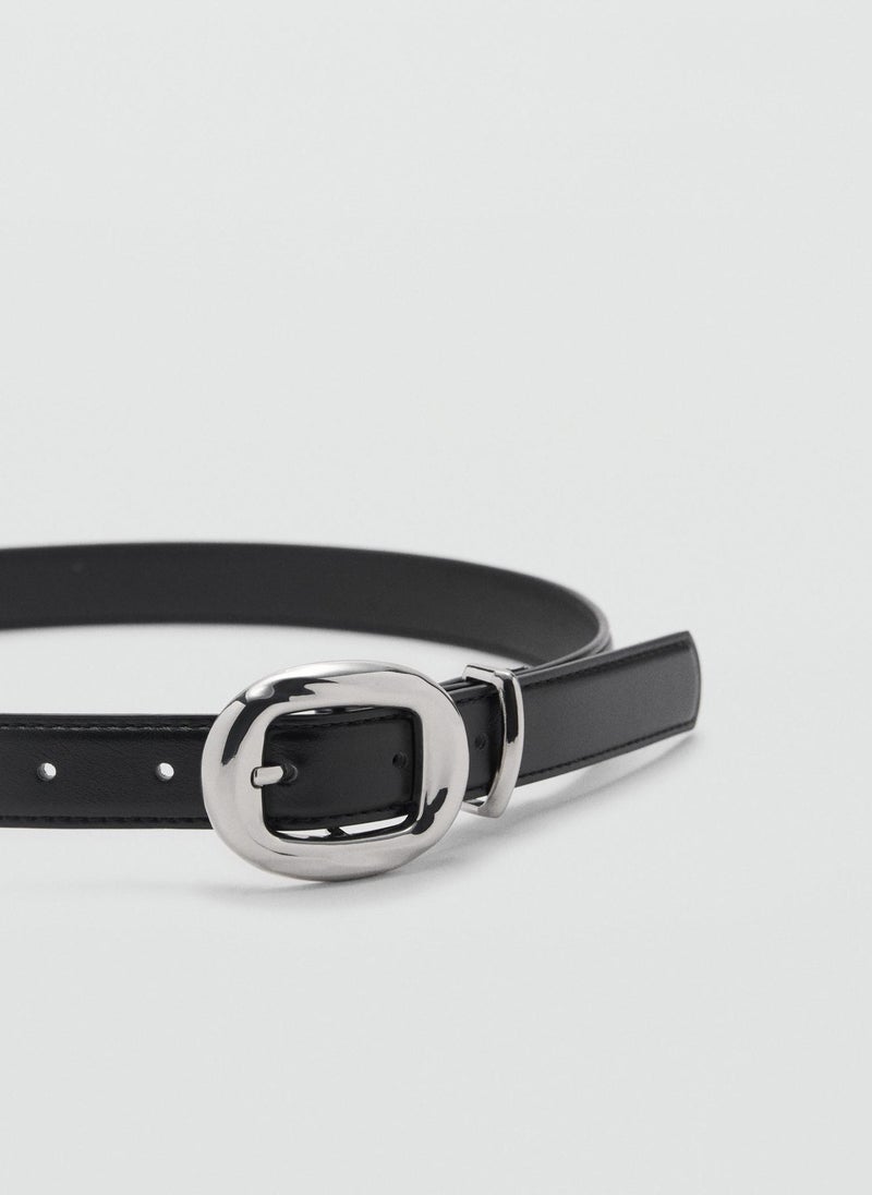 MANGO Rounded Buckle Allocated Hole Belt  - Image 3