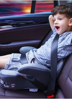 XiuWoo Car Seat Booster for Kids, Travel Booster Backless Seat for Car,Comfortable and Suitable for 4+ Years 22-36kg Kids,Black  - Image 2