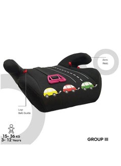XiuWoo Car Seat Booster for Kids, Travel Booster Backless Seat for Car,Comfortable and Suitable for 4+ Years 22-36kg Kids,Black  - Image 3
