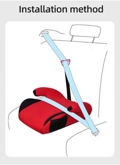 XiuWoo Car Seat Booster for Kids, Travel Booster Backless Seat for Car,Comfortable and Suitable for 4+ Years 22-36kg Kids,Black  - Image 5