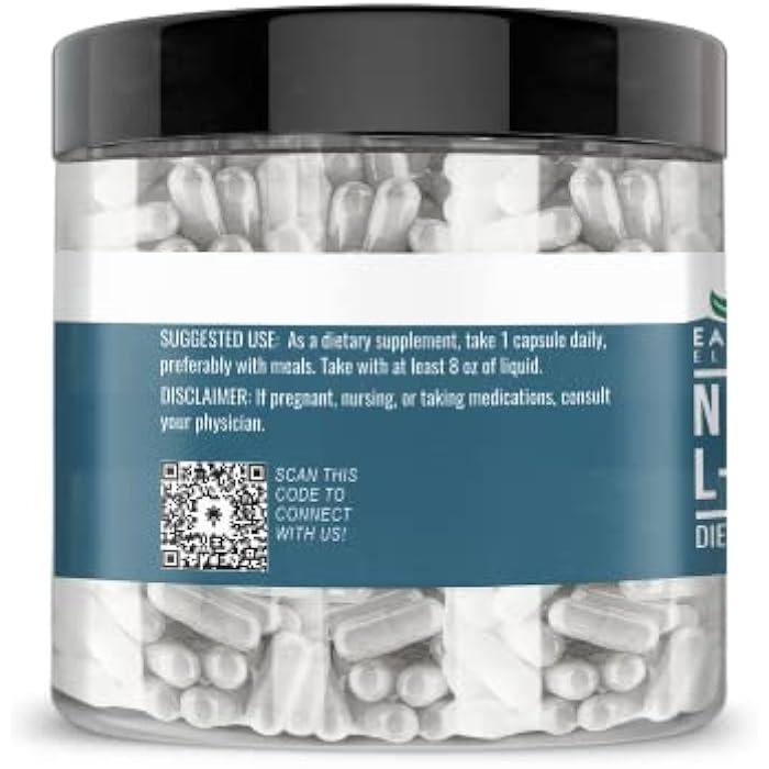 Earthborn Elements N-Acetyl L-Tyrosine (NALT) 200 Capsules, Pure & Undiluted, No Additives - Image 2