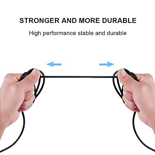 MQDITH 2.0M Replacement Audio Cable Compatible with Astro A40 A40TR Gaming Headset, Inline Mute Wire and No Volume Control Cord (Nylone Cord) - Image 5