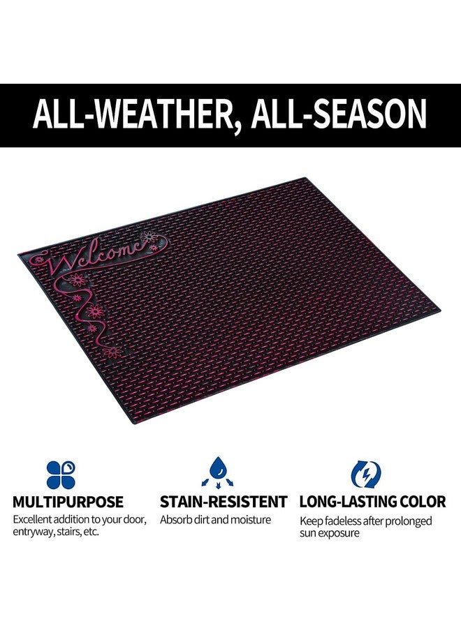 Kuber Industries Door Mat | Rubber Mud Trapper Mat | Welcome Mat | Floor mat | Door Mat for Home Entrance | Bathroom Mat | Entry Way Doormat | Black & Maroon - Image 5