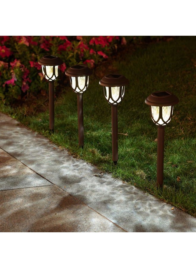 EXCMARK 10 Pack Solar Lights Outdoor Decorative, Solar Pathway Lights Outdoor, Solar Powered Garden Yard Lights for Walkway Sidewalk Driveway. - Image 5