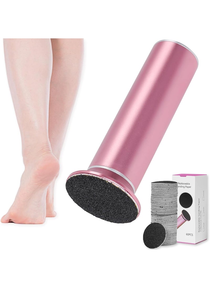 unibouti - Dermave Electric Foot File Callus Remover for Feet with 60 pcs Replaceble Sandpaper Discs, Foot Grinder Pedicure Tool for Women - Image 1