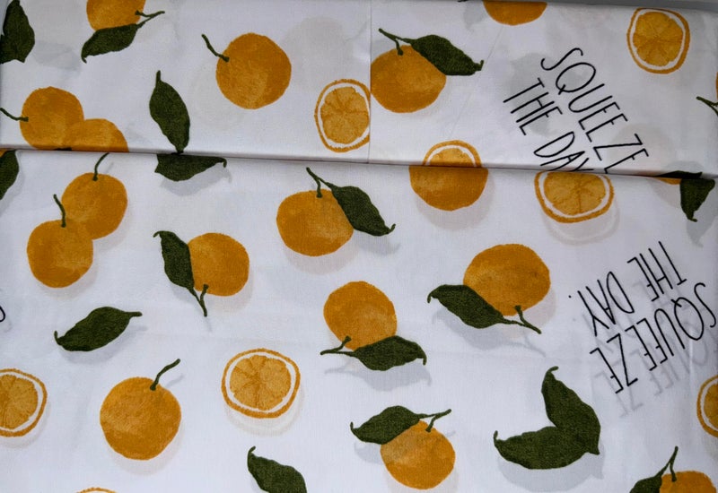 Rae Dunn Embroidered Sheet Set with Pillowcases 4 Piece Squeeze The Day Lemons King US Standard