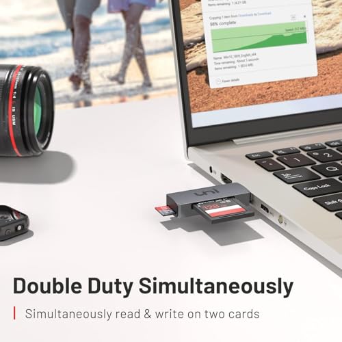uni SD Card Reader, USB 3.0 SD Card Adapter High-Speed Micro SD Memory Card Reader Support SD/Micro SD/TF/SDHC/SDXC/MMC/UHS-I Card Compatible with Mac, Win, Linux, PC, Laptop, Chromebook, Camera - Image 3