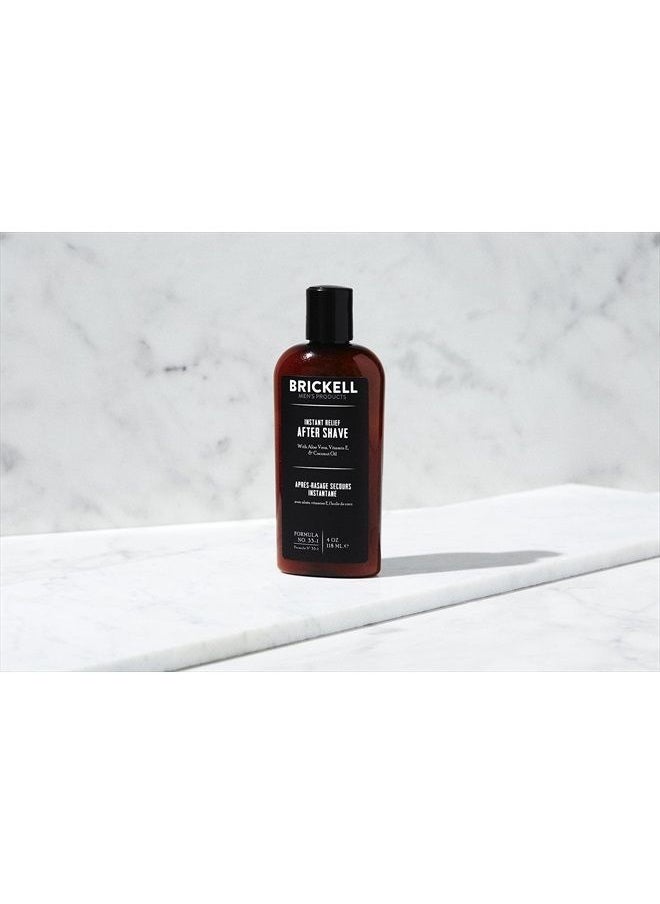 Brickell Men's Products - Instant Relief Aftershave for Men, Natural and Organic Soothing After Shave Balm to Prevent Razor Burn, 4 Ounce, Scented - Image 1