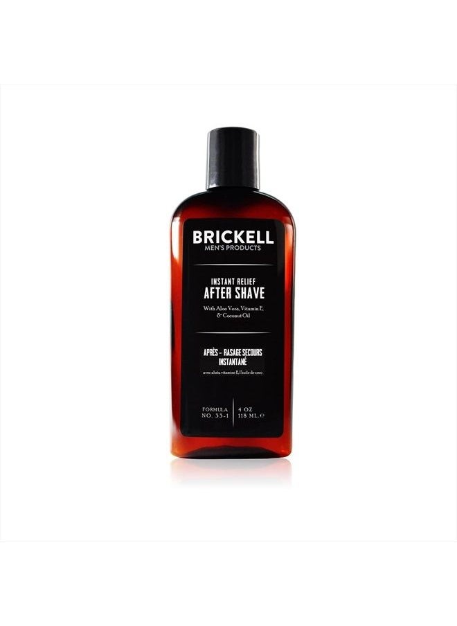 Brickell Men's Products - Instant Relief Aftershave for Men, Natural and Organic Soothing After Shave Balm to Prevent Razor Burn, 4 Ounce, Scented - Image 1