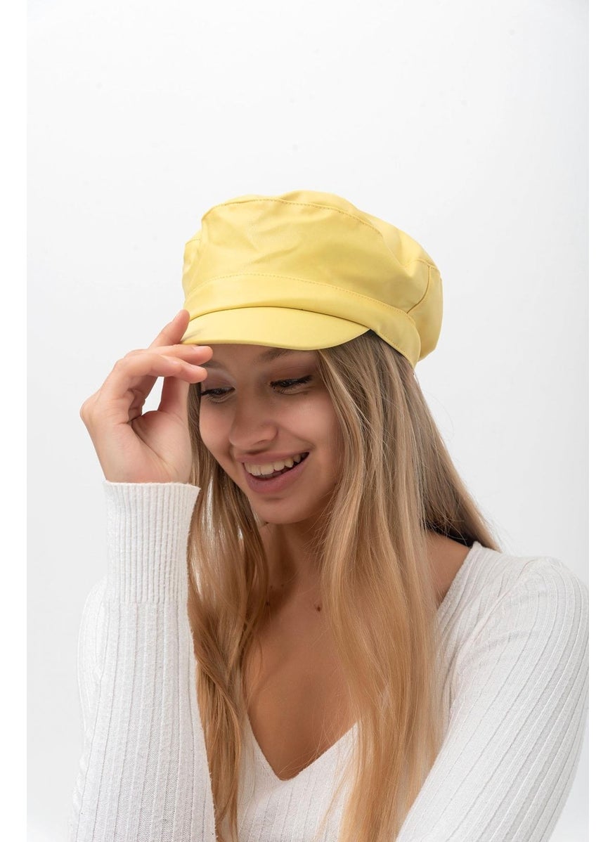 Saria Moda - Saria Fashion Leather Captain Sailor Women Hat - Image 1