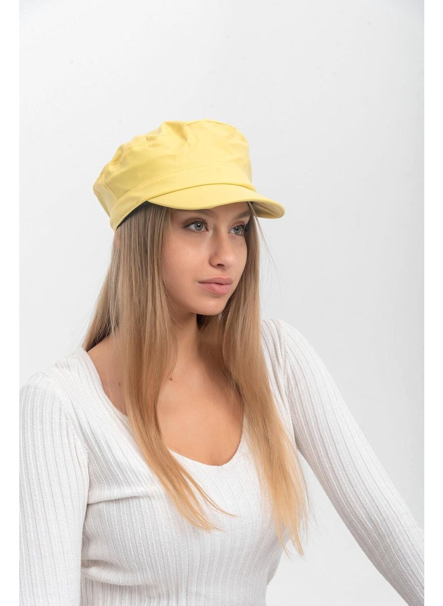 Saria Moda - Saria Fashion Leather Captain Sailor Women Hat - Image 1