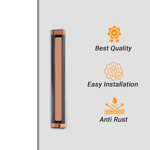 VOLO Grey Rose Gold Finish Concealed Handle – Sleek & Durable Sliding Door Handle for Cabinets, Wardrobes, and Room Doors (Model: Conceal 38) | Pack of 2 | 288MM (12 Inch) - Image 4