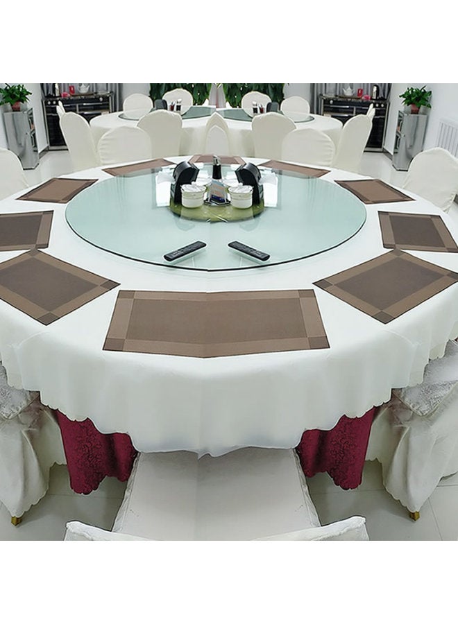# Hotel Disposable Tablecloth Size 3 M To 1 M Thickened Waterproof Porcelain White Tablecloth Round-Color:Dark Brown Thickened 1.6x1.6m Coffee Window Grilles 10 Sheets/bag✓✓ - Image 4
