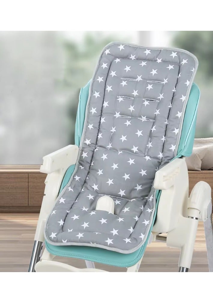 Baby Seat Pad Cotton Baby Seat Plllow Liner for Stroller Car Seat Thick Cushion for Newborns Infants and Toddlers Comfortable Soft Child Cart Mat Dining Chair Rocking Chair Cushion (Grey) - Image 2