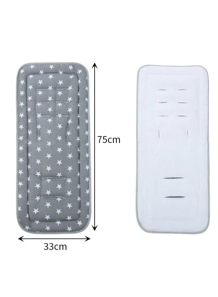 Baby Seat Pad Cotton Baby Seat Plllow Liner for Stroller Car Seat Thick Cushion for Newborns Infants and Toddlers Comfortable Soft Child Cart Mat Dining Chair Rocking Chair Cushion (Grey) - Image 5