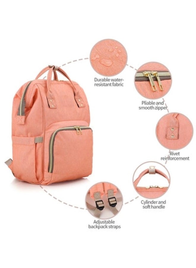 Generic - Baby Diaper Bag, Nursing Backpack, Maternity Travel Backpack, Designer Nappy Stroller Bag, Waterproof Multifunctional Travel Bag Featuring Multiple Pockets - Image 1