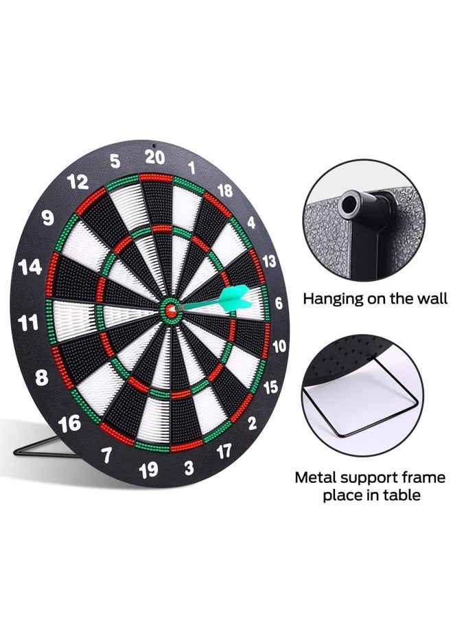 UB Safety Dart Board Toy -16 Inch Rubber Dartboard Game with 6 Soft Tip Darts for Kids and Adults, Party, Office and Family Leisure Sport  - Image 2