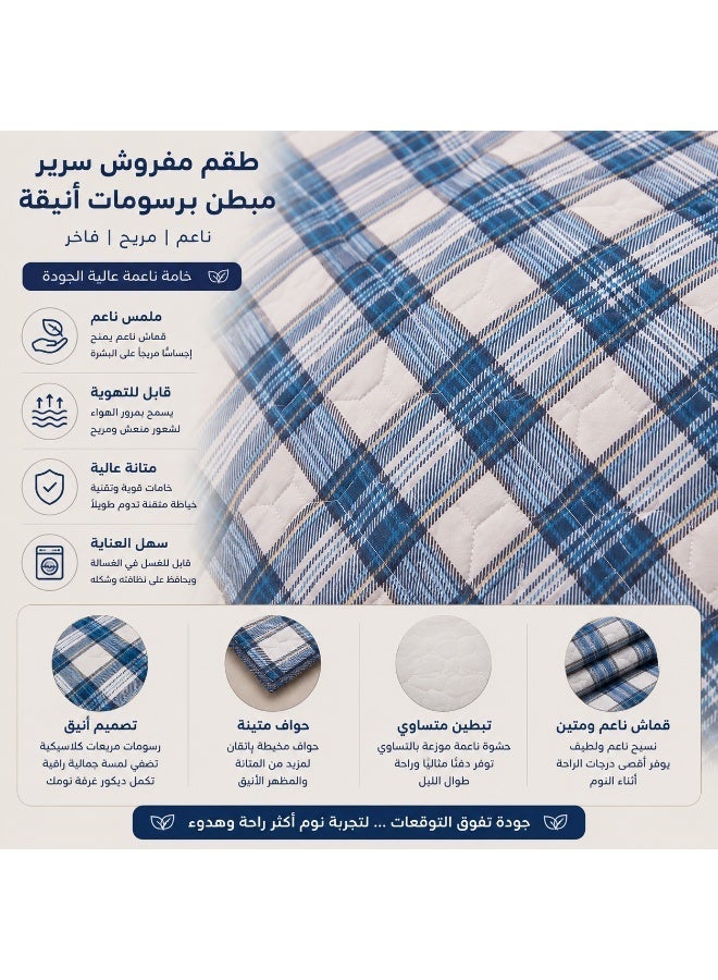 شايني فلاور طقم مفرش سرير مبطن بنقوش أنيق، 4/6 قطع، طقم لحاف ناعم ومريح بطبعات جميلة، تصميم بسيط وراقي لغرفة النوم - Image 4