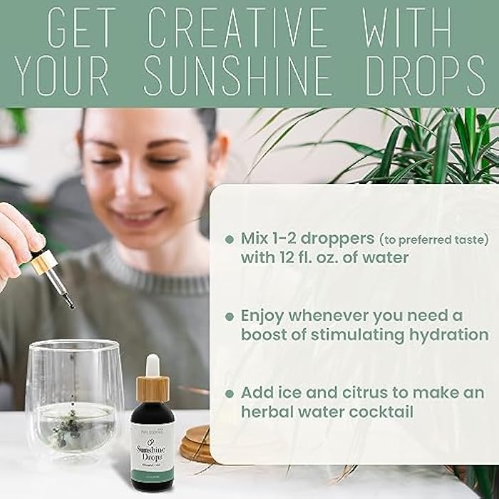 Philosophie Liquid Chlorophyll Sunshine Drops for Water | Organic Chlorophyll Drops with Mint for Detox, Internal Deodorant & Energy Boost | Natural Vegan Supplement, Non-GMO, 2oz - Image 4