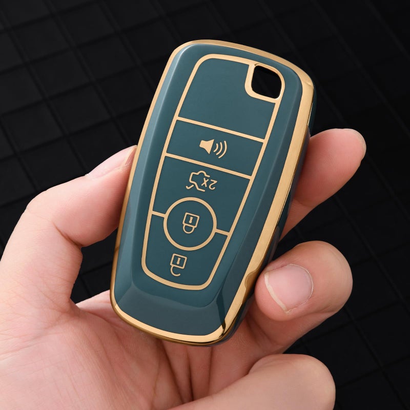 ELOHEI Key Fob Cover for Ford, Premium Soft Full Protection Key Fob Case for 2018-2024 Ford Explorer F-150 Fusion Mustang Escape Edge Bronco Ranger Expedition Accessories(Gray) - Image 4