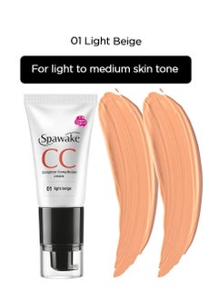 Spawake Spawake CC Cream 01 Light Beige with SPF All Skin Types 30g Pack of 2  - Image 3