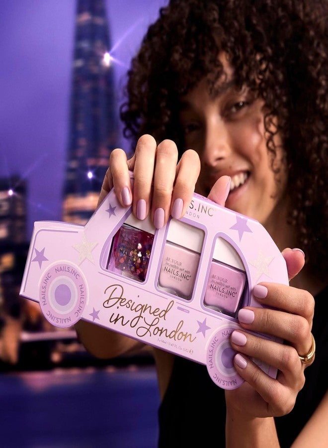 Nails Inc Mani Calling Taxi Nail Polish Set, Limited Edition, Mothers Day Gift, Women & Girls Gifting, Quick Dry, Air Dry, High Shine, Long Lasting, Ultra Glossy, Manicure Set, Trendy 3 Piece Gift Set - Image 5