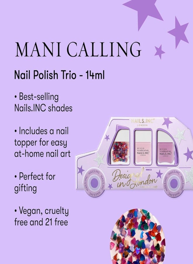 Nails Inc Mani Calling Taxi Nail Polish Set, Limited Edition, Mothers Day Gift, Women & Girls Gifting, Quick Dry, Air Dry, High Shine, Long Lasting, Ultra Glossy, Manicure Set, Trendy 3 Piece Gift Set - Image 3