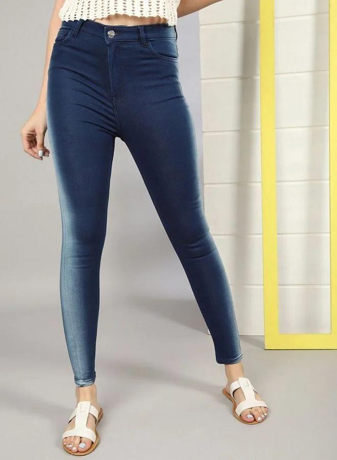 Women Skinny Fit Solid High Rise Jeans