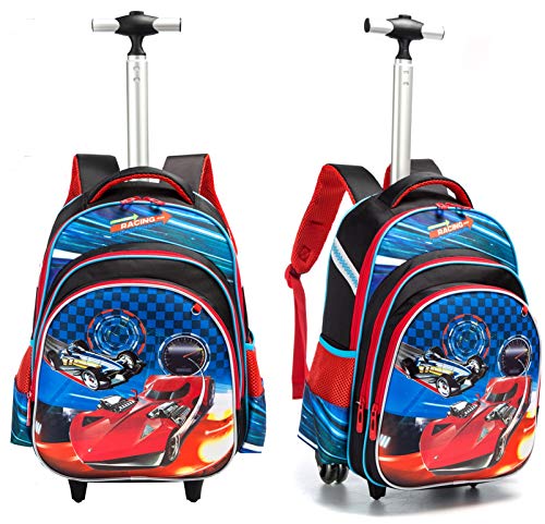 Meetbelify 3Pcs Rolling Backpack for Boys,School Backpack with Wheels for Boys - Image 3