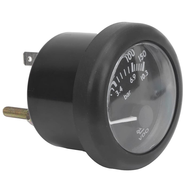 Oil Pressure Gauge 52mm 0-150psi for Engine, Generator, Plastic Housing, Pointer and Digital Display -, Easy Installation, Suitable for Machinery and (DC12V) - Image 3