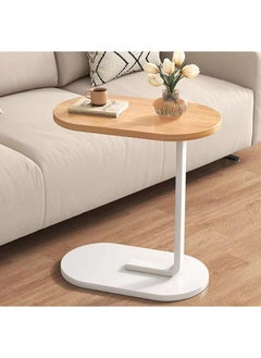 Coffee Table Sofa Side Table Creative Side Table Modern Home Living Room Balcony Corner Small Table Storage Bedside Table Small Desk Decoration,White