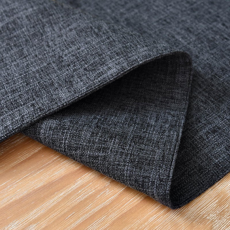 NEWISHER Farmhouse Rustic Faux Linen Table Runner Neutral Charcoal Table Runners Double Layer Reversible Rectangle Runners for Daily Use Kitchen Dining Banquet Holiday 13x36 Inch - Image 4
