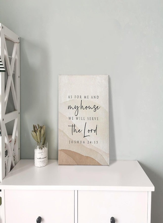 PHAMTE As For Me And My House We Will Serve The Lord Wall Art, Modern Christian Bible Verse Joshua 24:15 Print Framed Canvas Painting Artwork For Home Bedroom Living Room Office Decor(11x14 Inch) - Image 4
